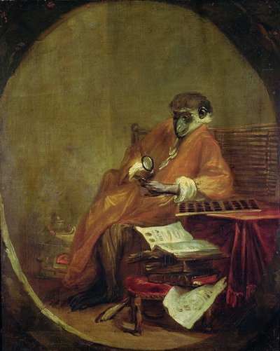 The Monkey Antiquarian by Jean Baptiste Simeon Chardin